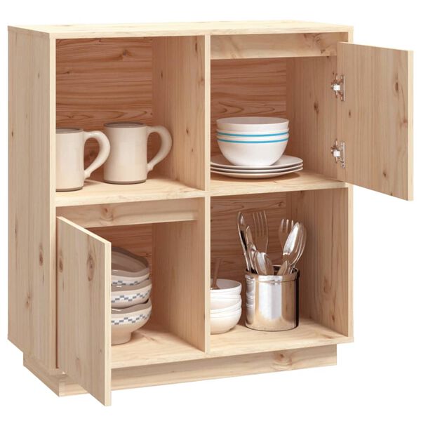 vidaXL Sideboard 74x35x80cm Solid Wood Pine