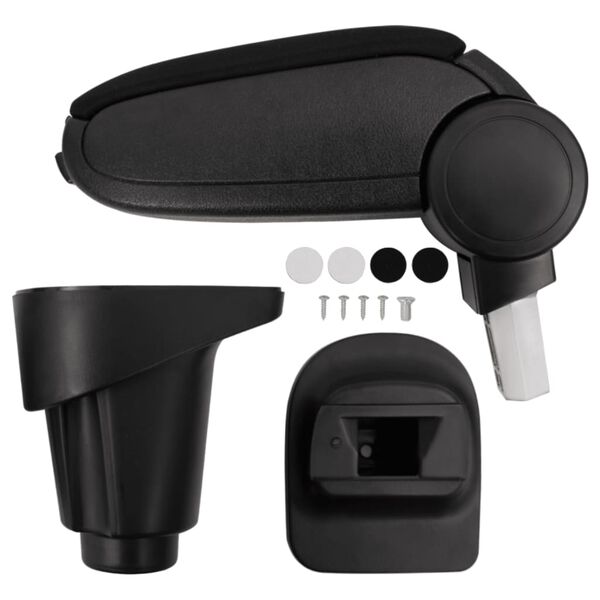 vidaXL Car Armrest Black 14x35x(37-53) cm ABS