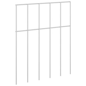 vidaXL Garden Fence Panel 24 pcs 25 x 30 cm Galvanised Steel Silver