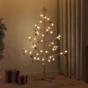 vidaXL Wooden Christmas Tree with Stand Brown 125 cm Solid pine wood