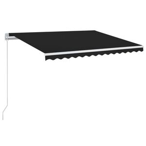 vidaXL Manual Retractable Awning with LED 350x250 cm Anthracite
