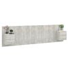 vidaXL Bed Headboard with Cabinets Concrete Grey Engineered Wood