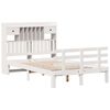 vidaXL Bookcase Bed without Mattress White 135x190 cm Double Solid Wood Pine