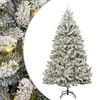 vidaXL Artificial Christmas Tree Green and White 240 cm PVC and Metal