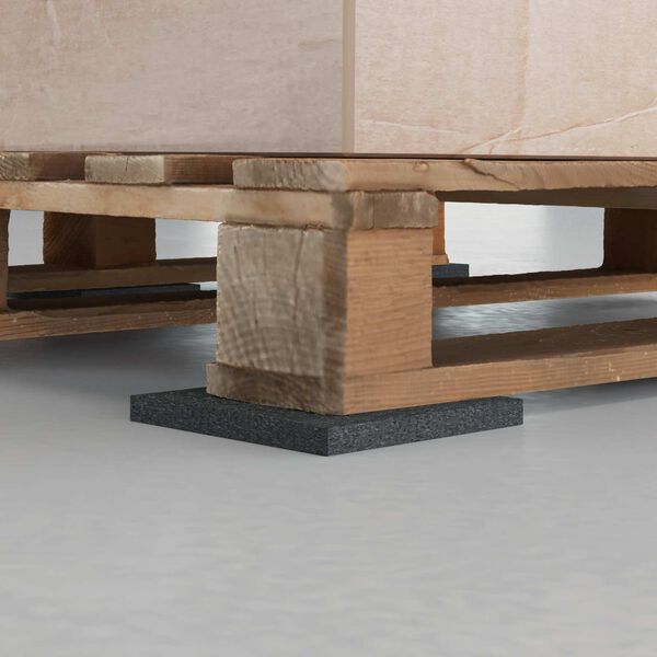 vidaXL Rubber Pad Black Rubber