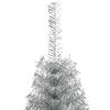 vidaXL Artificial Pre-lit Christmas Tree Silver 120 cm PET