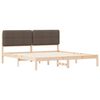 vidaXL Bed Frame with Upholstered Headboard Taupe 180 x 200 cm