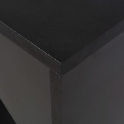 vidaXL Bar Table with Moveable Shelf Black 138x39x110 cm