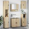 vidaXL Bathroom Furniture Set 5 pcs Sonoma Oak Engineered wood & Metal