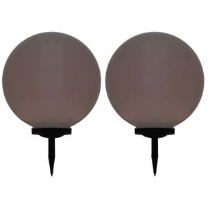 vidaXL Solar Lamp | Set of 2 | White | Polypropylene (PP) | Medium | Solar