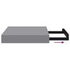 vidaXL Floating Wall Shelves 4 pcs Grey 23x23.5x3.8 cm MDF