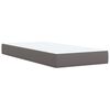 vidaXL Box Spring Bed with Mattress Grey 80x200 cm Faux Leather