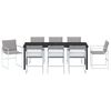 vidaXL Garden Dining Set Folding 9 pcs White Textilene and steel