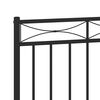 vidaXL Metal Headboard Black 150 cm