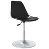vidaXL Swivel Dining Chairs 4 pcs Black PP