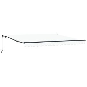vidaXL Retractable Awning White 400 x 300 cm Polyester and Steel