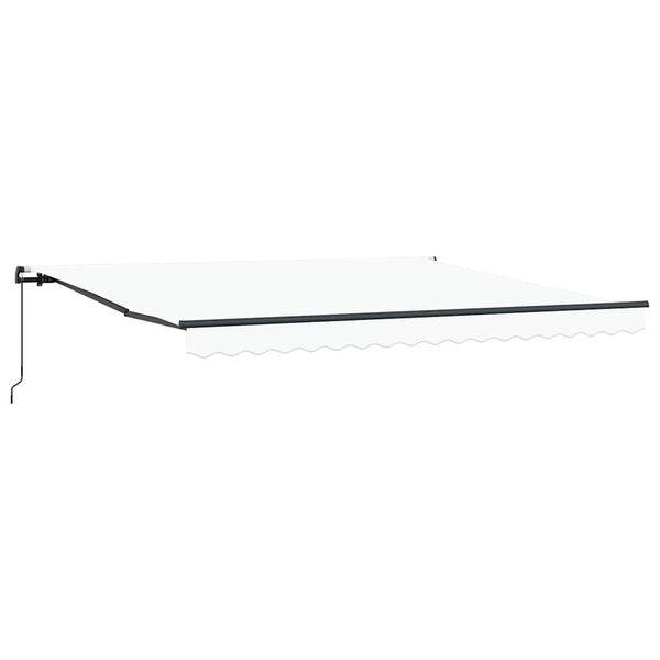 vidaXL Retractable Awning White 400 x 300 cm Polyester and Steel