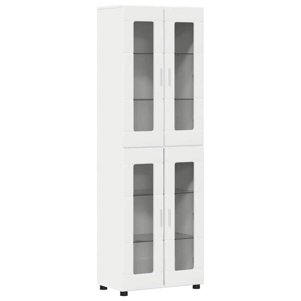 vidaXL Highboard with Shelf White 60 x 35 x 182 cm Engineered Wood