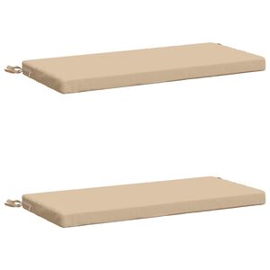 vidaXL 2-Piece Bench Cushions SOEST 2 pcs 100% Polyester Cream