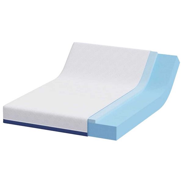vidaXL Mattress White and Blue 160 x 200 cm Gel Memory Foam