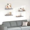 vidaXL Floating Wall Shelves 4 pcs Grey 60x23.5x3.8 cm MDF