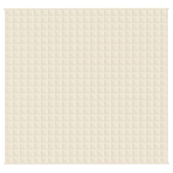 vidaXL Weighted Blanket Light Cream 220x240 cm King 11 kg Fabric
