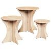vidaXL Coffee Table 3 pcs Natural 46 x 46 x 47 cm