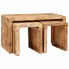 vidaXL Nesting Table 3 pcs Brown Solid Mango Wood