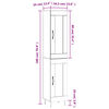 vidaXL Highboard Smoked Oak 34.5x34x180 cm Engineered Wood