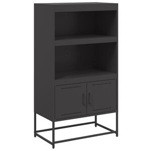 vidaXL Highboard Black 68.5x38.5x123.5 cm Steel