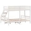 vidaXL Bunk Bed without Mattress 80x200/140x200 cm White Solid Wood