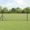 vidaXL Fence Post Grey 50 x 0.5 m (12 x 12 mm mesh) Steel and PVC