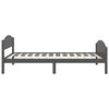 vidaXL Bed Frame without Mattress Dark Grey Solid Pine Wood 100x200cm