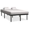 vidaXL Bed Frame without Mattress Black Metal 200x200 cm