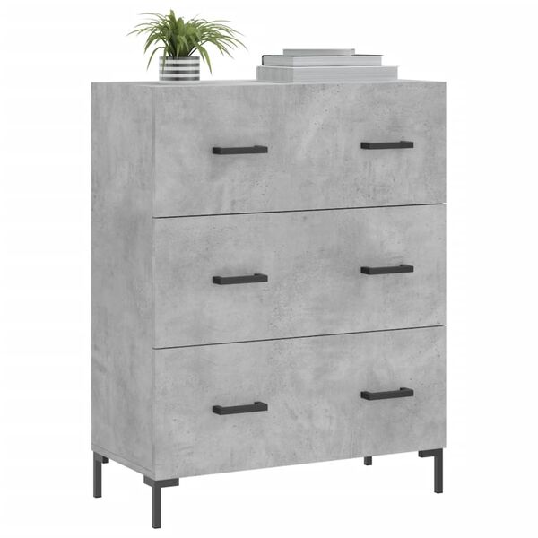 vidaXL Sideboard Concrete Grey 69.5x34x90 cm Engineered Wood