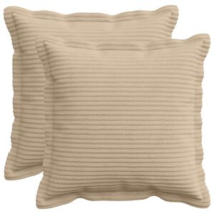 vidaXL Cushion Cover 2 pcs HOUTEN Taupe 30 x 30 cm Corduroy