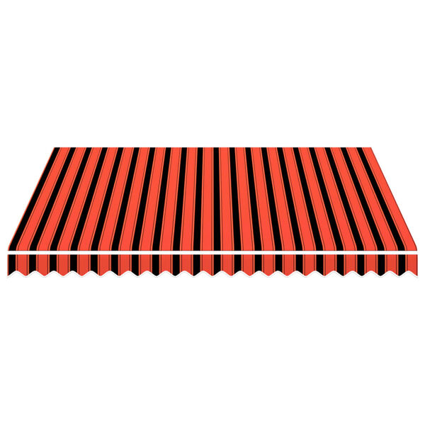 vidaXL Awning Top Sunshade Canvas Orange and Brown 3x2.5 m