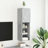 vidaXL TV Cabinet with LED Lights Concrete Grey 30.5x30x102 cm