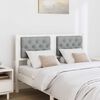 vidaXL Headboard Other White and light grey 135 cm Solid pine wood