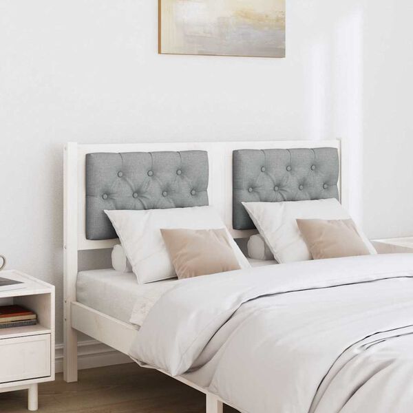 vidaXL Headboard Other White and light grey 135 cm Solid pine wood