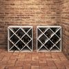 vidaXL Wine Rack 2 pcs White 62 x 25 x 62 cm Solid Pine Wood