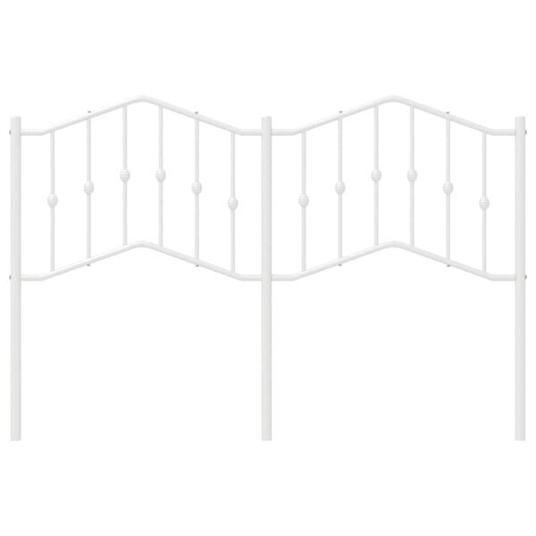 vidaXL Metal Replace Headboard White 150 cm