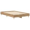 vidaXL Bed Frame No Mattress Artisan Oak 140x190 cm Engineered Wood
