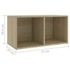 vidaXL 4 Piece TV Cabinet Set Sonoma Oak Engineered Wood