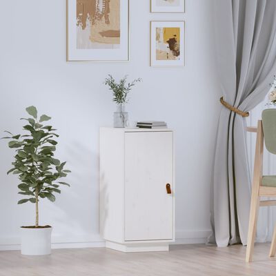 vidaXL Sideboard White 34x40x75 cm Solid Wood Pine
