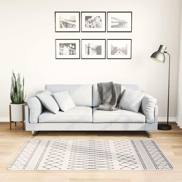 vidaXL Rug Washable 80x150 cm Black and White