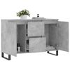vidaXL Sideboard Concrete Grey 101.5x35x70 cm Engineered Wood