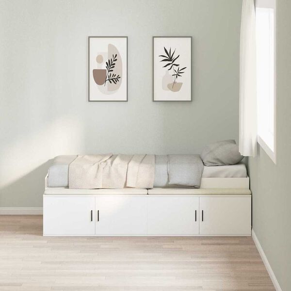 vidaXL Bed Frame with Drawer White 80 x 200 cm Engineered Wood