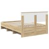vidaXL Bed Frame Sonoma Oak 120 x 123 cm Engineered Wood