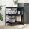 vidaXL Kitchen Trolley Black 60x41x76 cm Engineered Wood